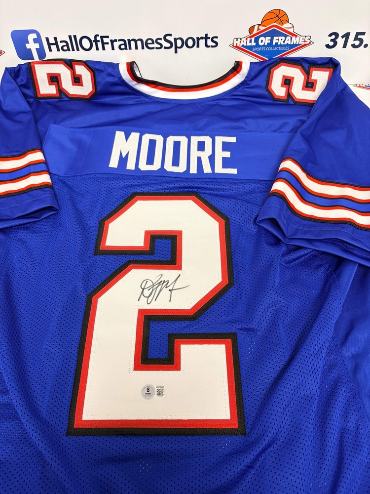 Dj Moore Signed Bills Blue Custom Jersey - Beckett Coa