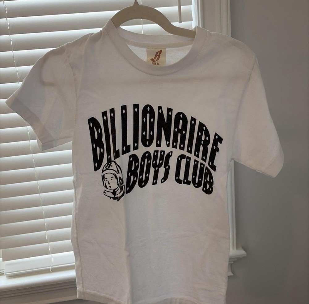 Billionaire Boys Club Astronaut Logo White Cotton T-Shirt XS Made in USA