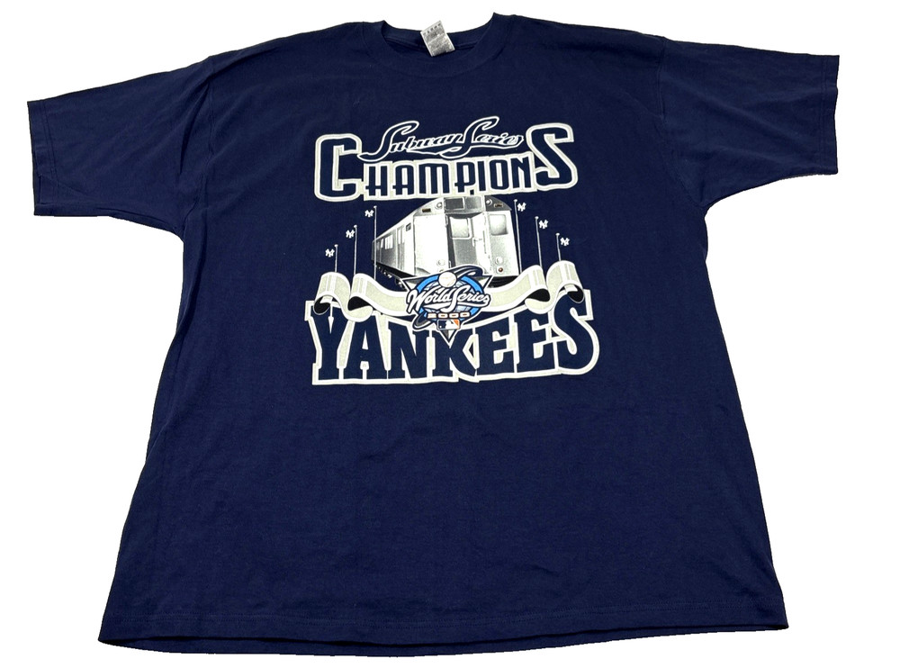 Vintage 2000 World Series Subway Series Champions Yankees T-Shirt Mens 2XL FOL