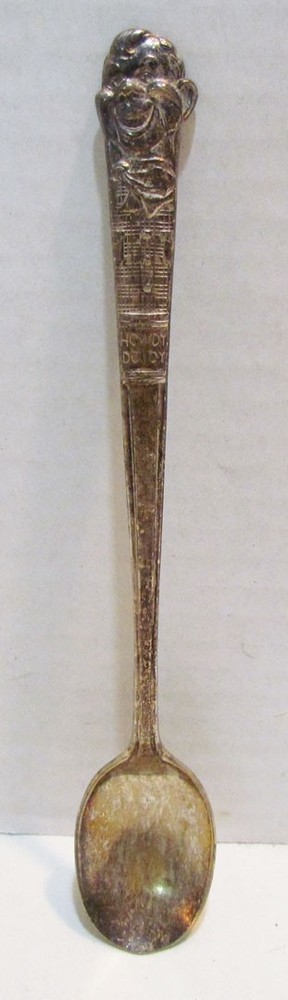 HOWDY DOODY 1950's TV STAR ICED TEA ICE CREAM SPOON CROWN SILVER PLATE KAGRAN