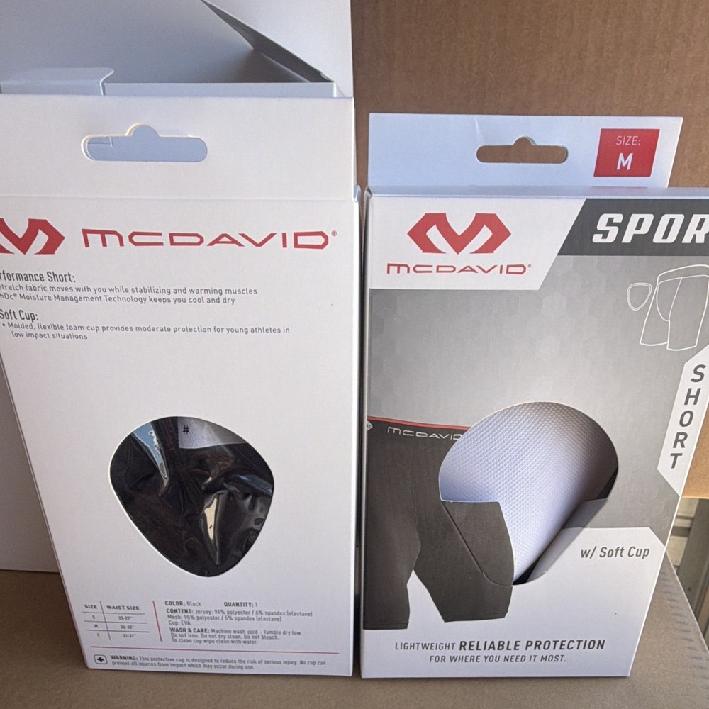 New! McDavid Compression Shorts Men's w/soft cup Size medium buy 2 get 1 free