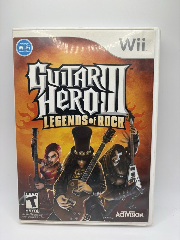 Guitar Hero III 3 Legends of Rock (Nintendo Wii, 2007) COMPLETE CIB TESTED