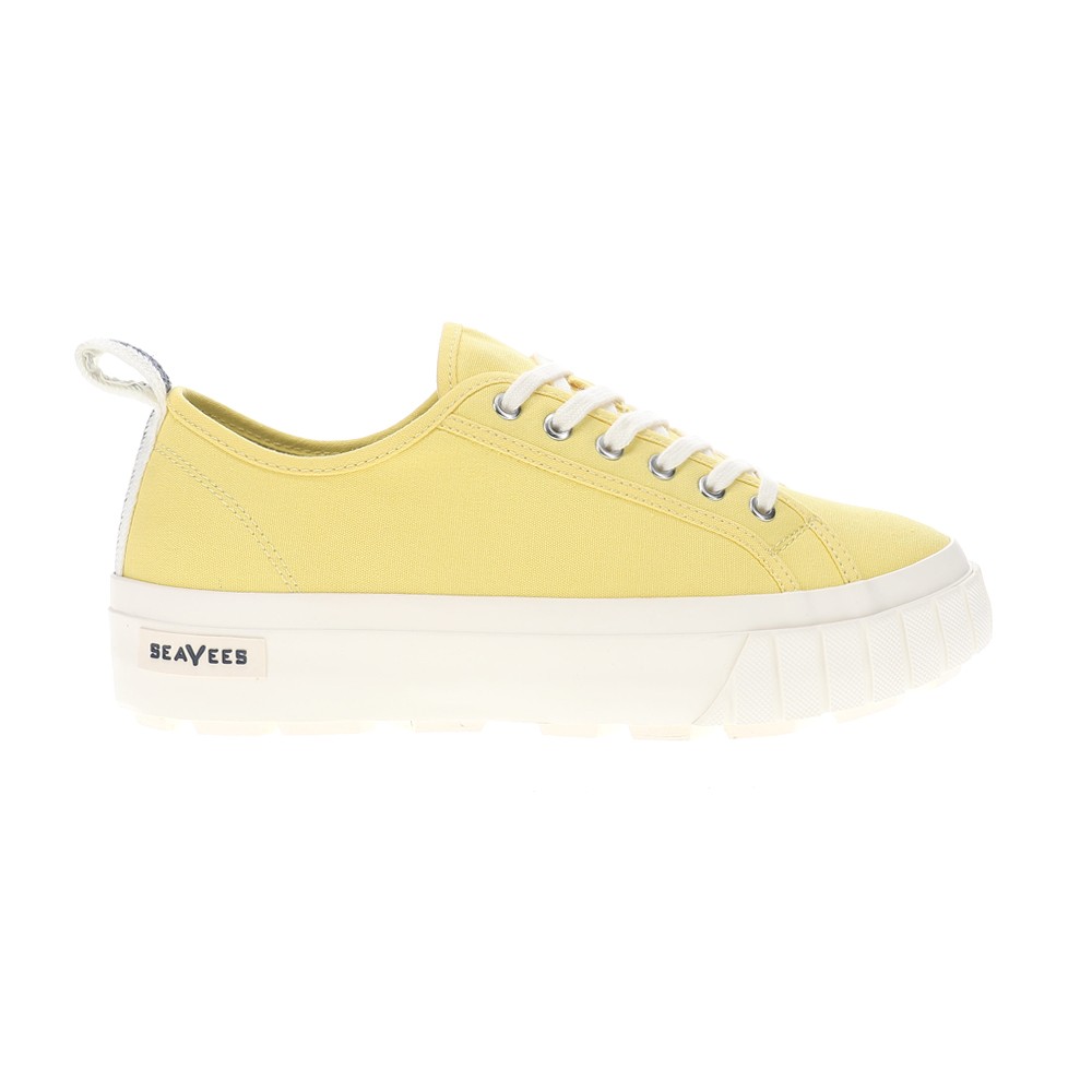 SeaVees Melrose Lug Platform  Womens Yellow Sneakers Casual Shoes WMLRA24CPL-PNA