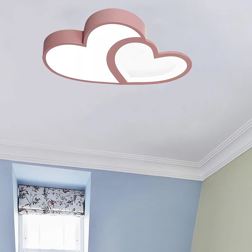 Modern Heart-Shaped LED Flush Mount Ceiling Light Chandelier