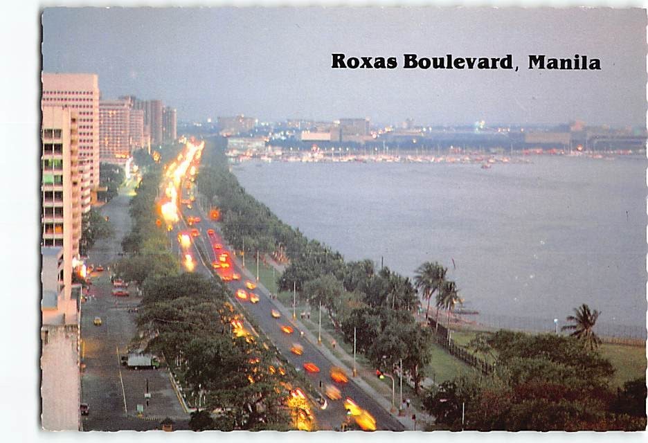 Postcard Roxas Boulevard Manila Philippines