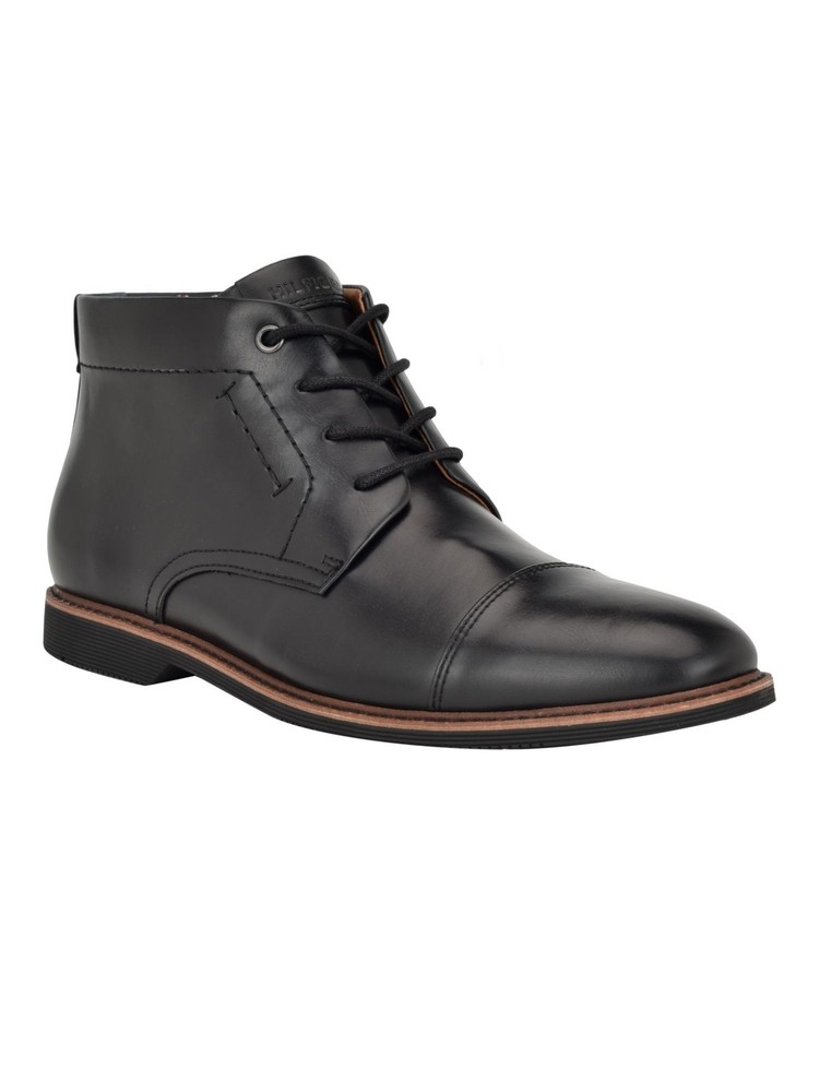 Tommy Hilfiger Mens Black Rawstin Cap Toe Dress Chukka Boots Size 7.5