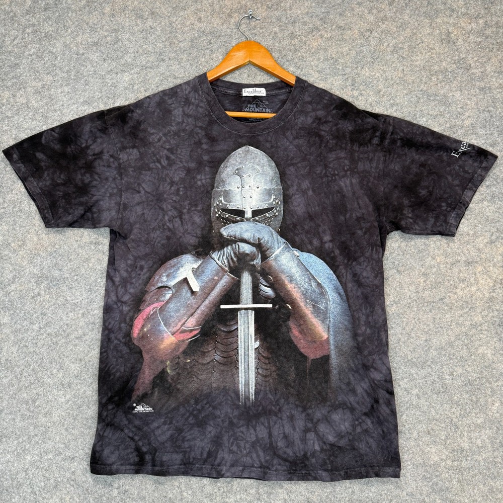 The Mountain Excalibur Knight Graphic T Shirt Mens XL Las Vegas Casino Tie Dye
