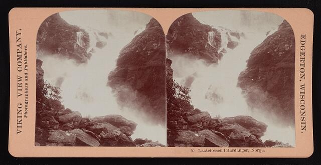 Photo:Laatefossen i Hardanger, Norge, Norway 1902