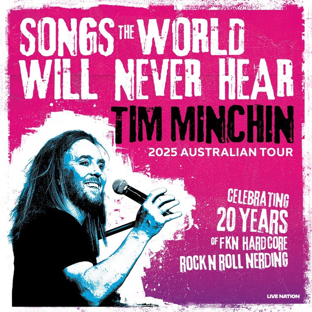 Tim Minchin Songs the World Will Never Hear 2025 Australia Tour Poster