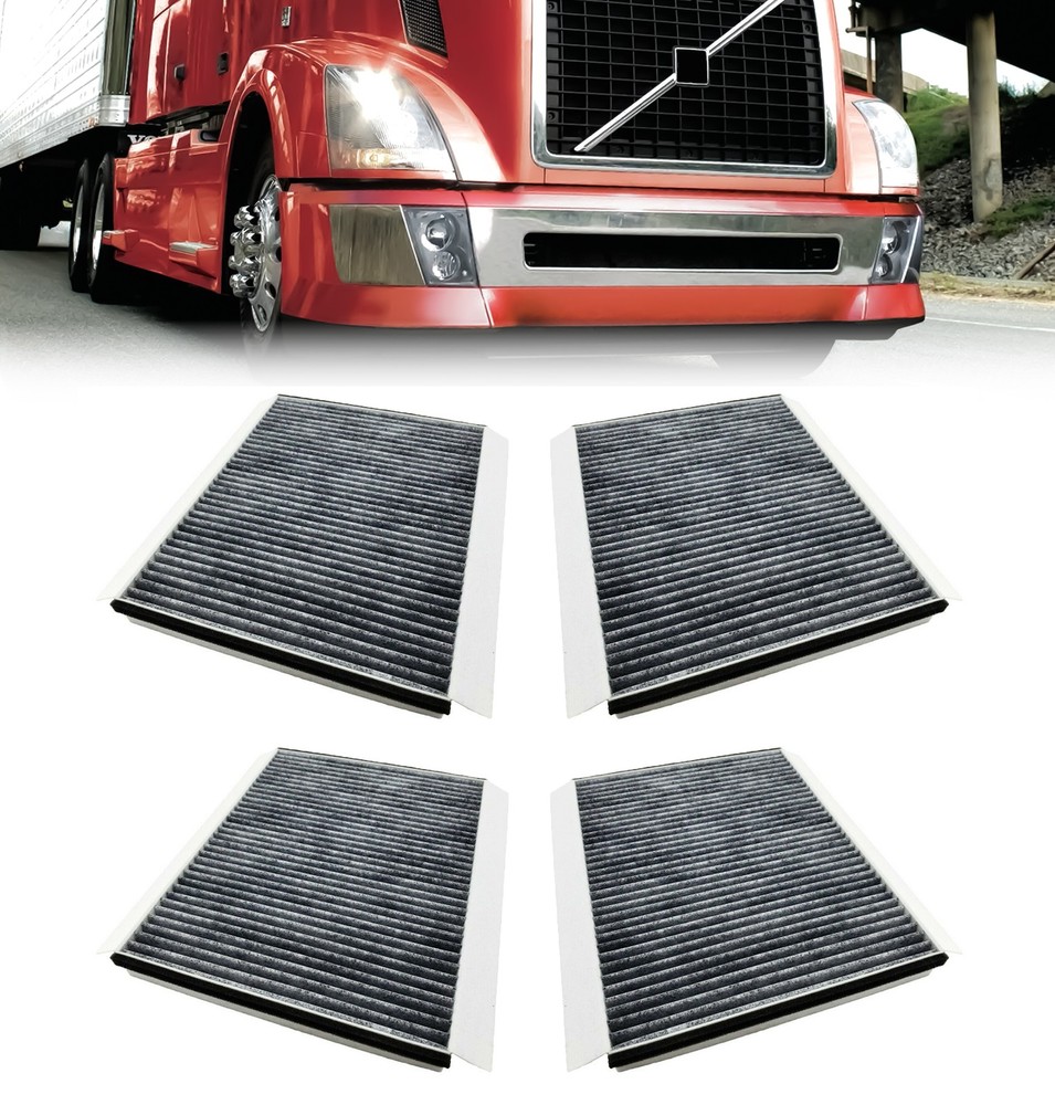 Volvo Truck Carbon Cabin Air Filter 4-Pack Replaces Fleetguard AF26405