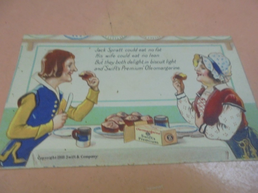 Vintage advertising postcard Swift & Co. Jack Sprat