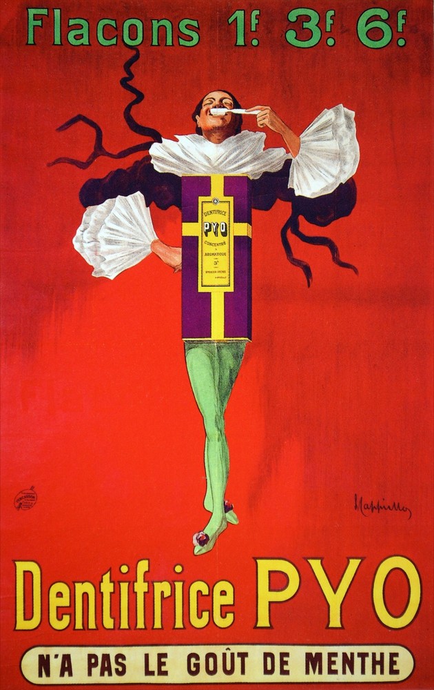 Dentifrice P Y O, Menth Ad Decorative Poster. Home Graphic Art Design. 3817