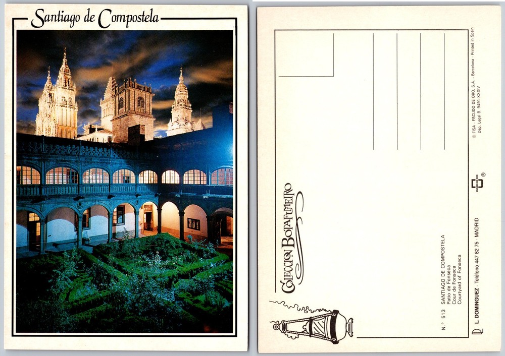 Continental Santiago De Compostela Cathedral Postcard