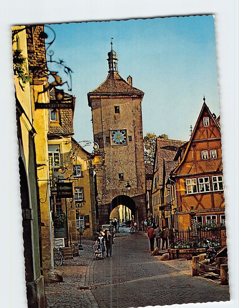 Postcard Am Plönlein Rothenburg ob der Tauber Germany