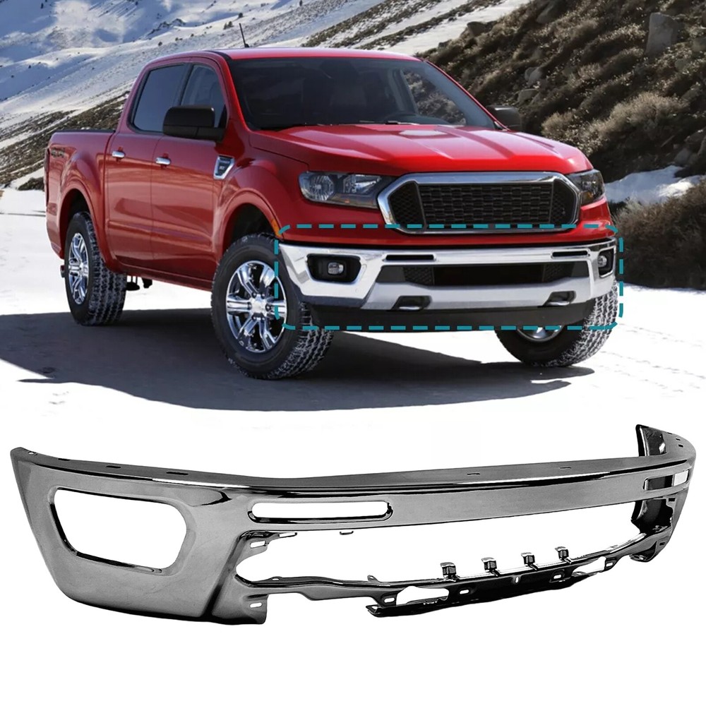 W/o Sensors Holes FO1002438 Steel Front Bumper For 2019-2022 2023 Ford Ranger