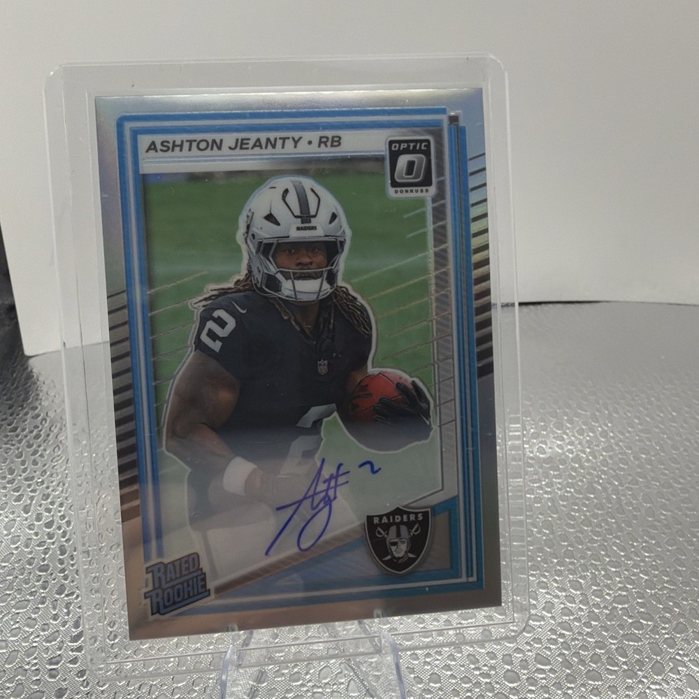 2025 Donruss Optic Auto Rated Rookie Ashton Jeanty #202 HOLO /199 On Card Auto