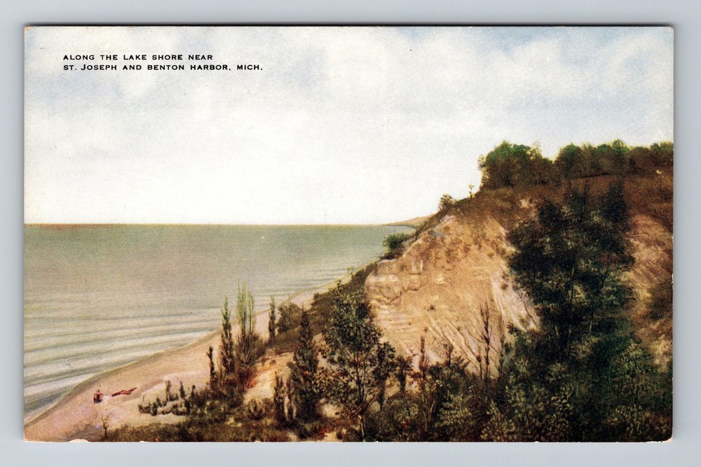 Benton Harbor & St Joseph MI-Michigan Along The Lake Shore Vintage Postcard