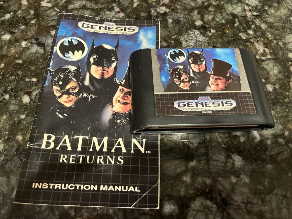 BATMAN RETURNS SEGA GENESIS GAME CARTRIDGE + Manual NES