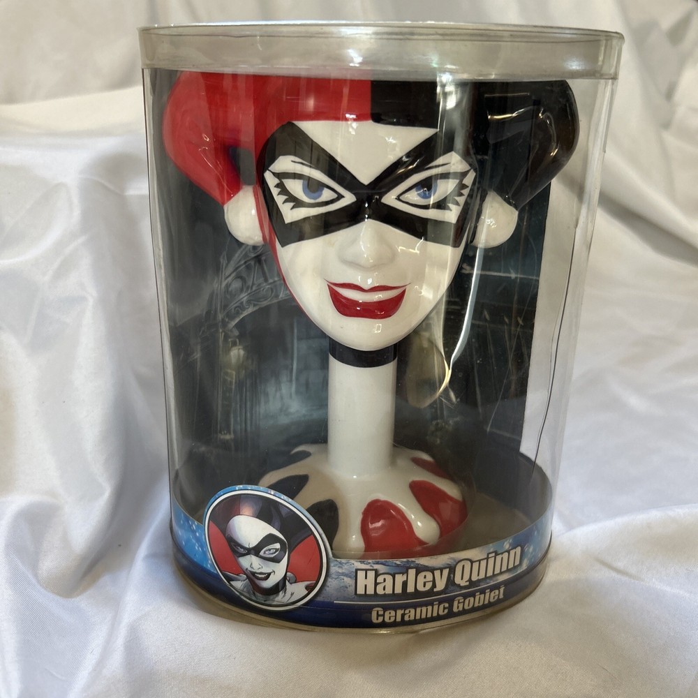 DC Comics Harley Quinn Ceramic Goblet In Original Box