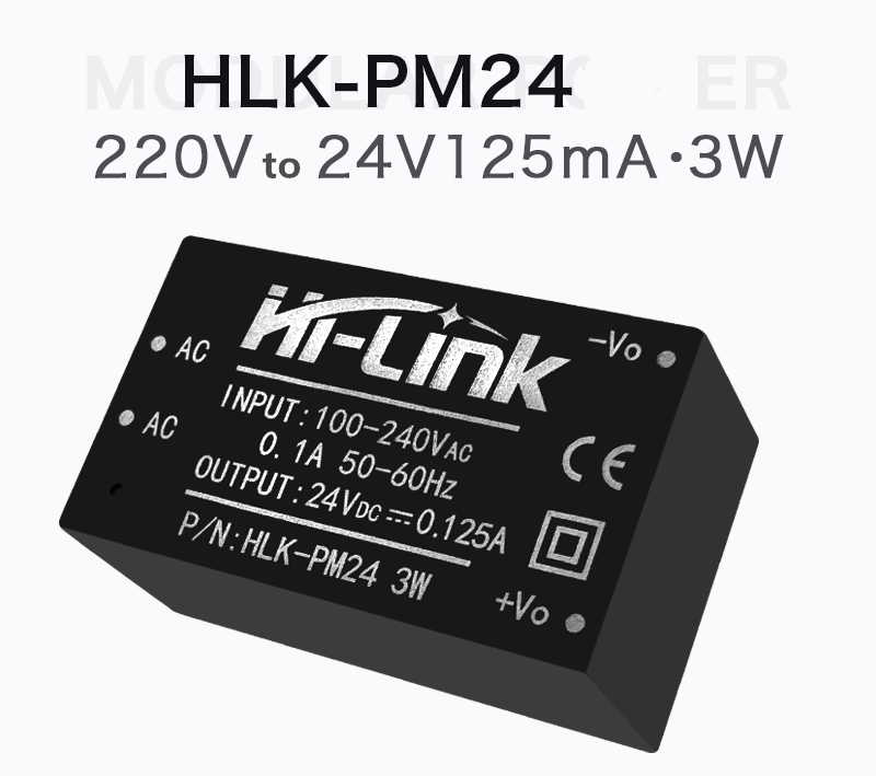 24V 3W AC-DC Isolated Power Converter 100-240V Input