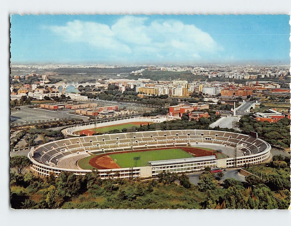 Postcard Olympic Stadium Rome Italy