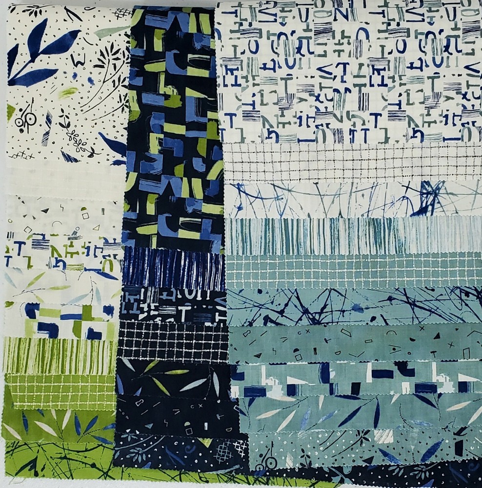 COLLAGE 27 pc Sample Set Moda Fabric quilting Modern Graphic Masculine Abstract-image