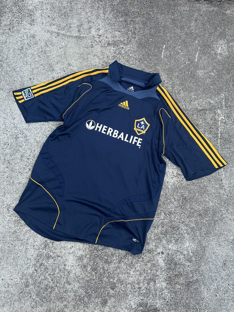 David Beckham L.A Galaxy Adidas MLS Herbalife XL Blue Soccer Jersey