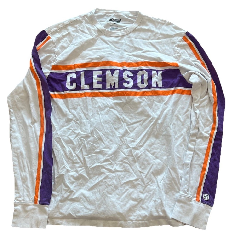 Clemson Tigers NCAA Football Long Sleeve Tailgate Shirt for Men Size L