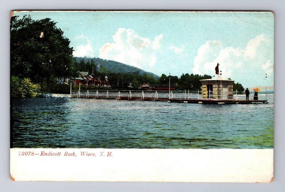 Wiers NH-New Hampshire, Endicott Rock, Antique, Vintage Souvenir Postcard