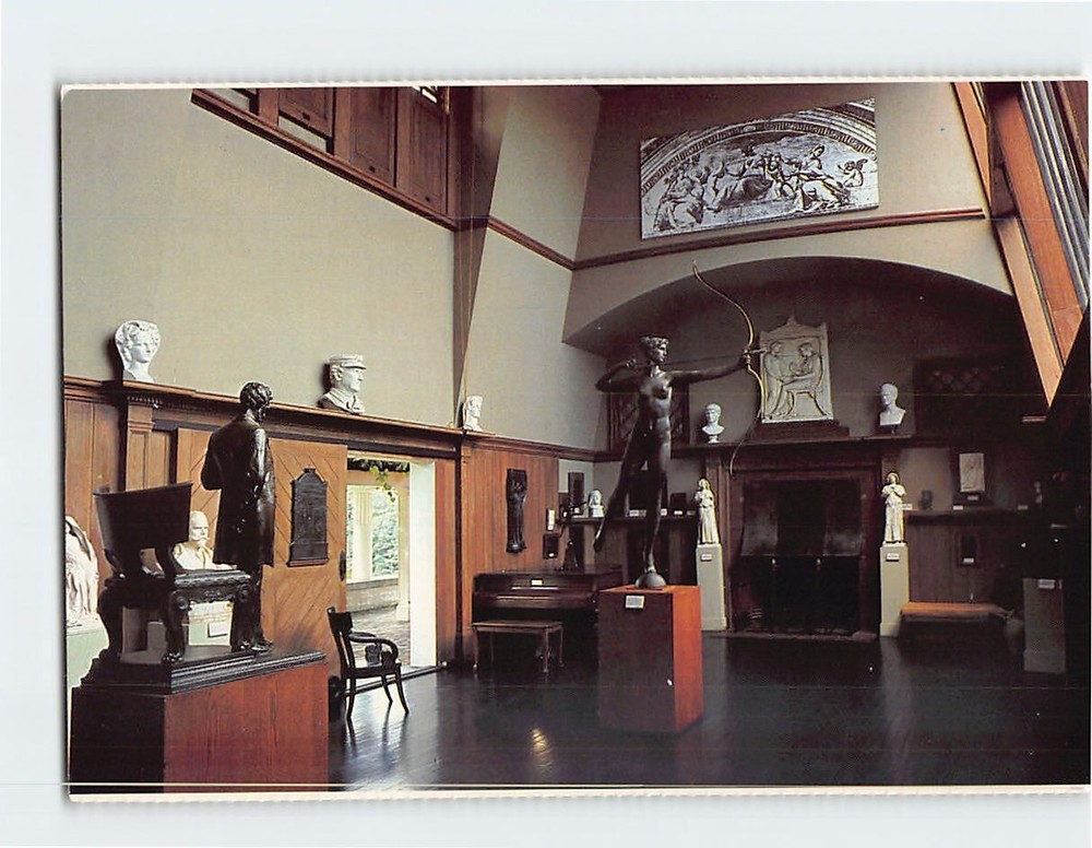 Postcard Interior Augustus Saint-Gaudens Little Studio Cornish NH USA