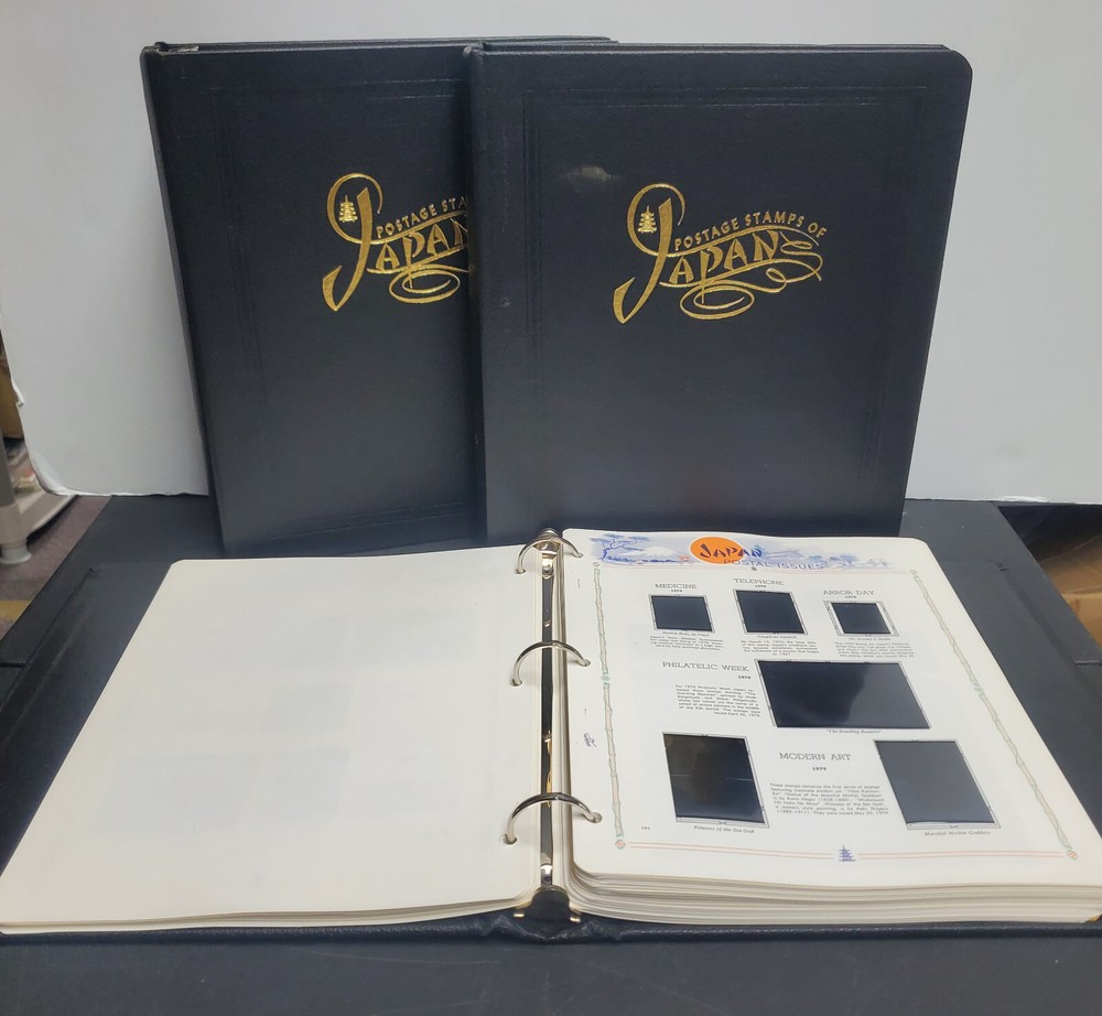 Set of 3 Japan White Ace Albums with Pages, Some Mounts, 1914-1988