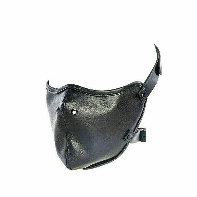 Adult Head Harness PU Leather mask Restraints Party Cosplay headgear Prop