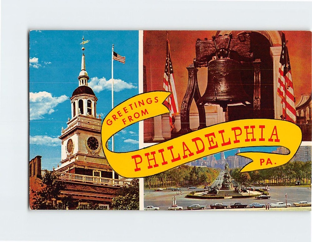 Postcard Greetings From Philadelphia Pennsylvania  - Multiple Scene