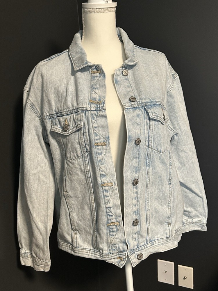 Old Navy Loose Fit Boyfriend Jean Jacket Medium Ls04
