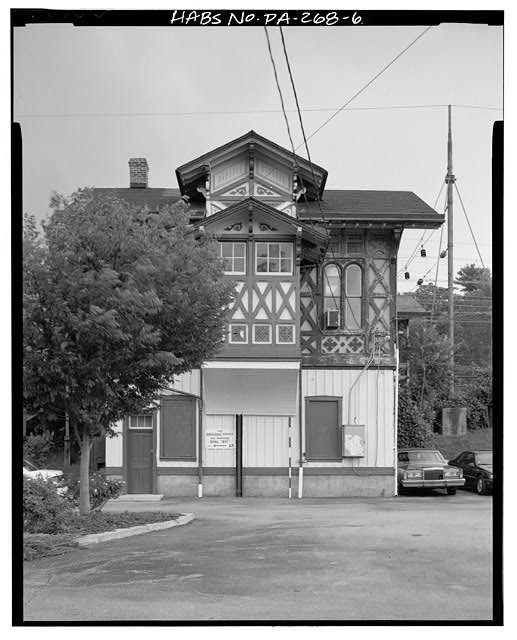 6. Elevation from south with scale - Strafford Railroad Station, East side of
