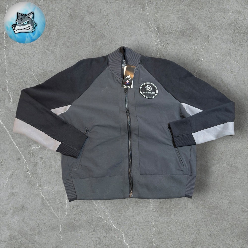 NEW Adidas Women's USA Volleyball Varsity Bomber Jacket FQ2626 Women Size Large