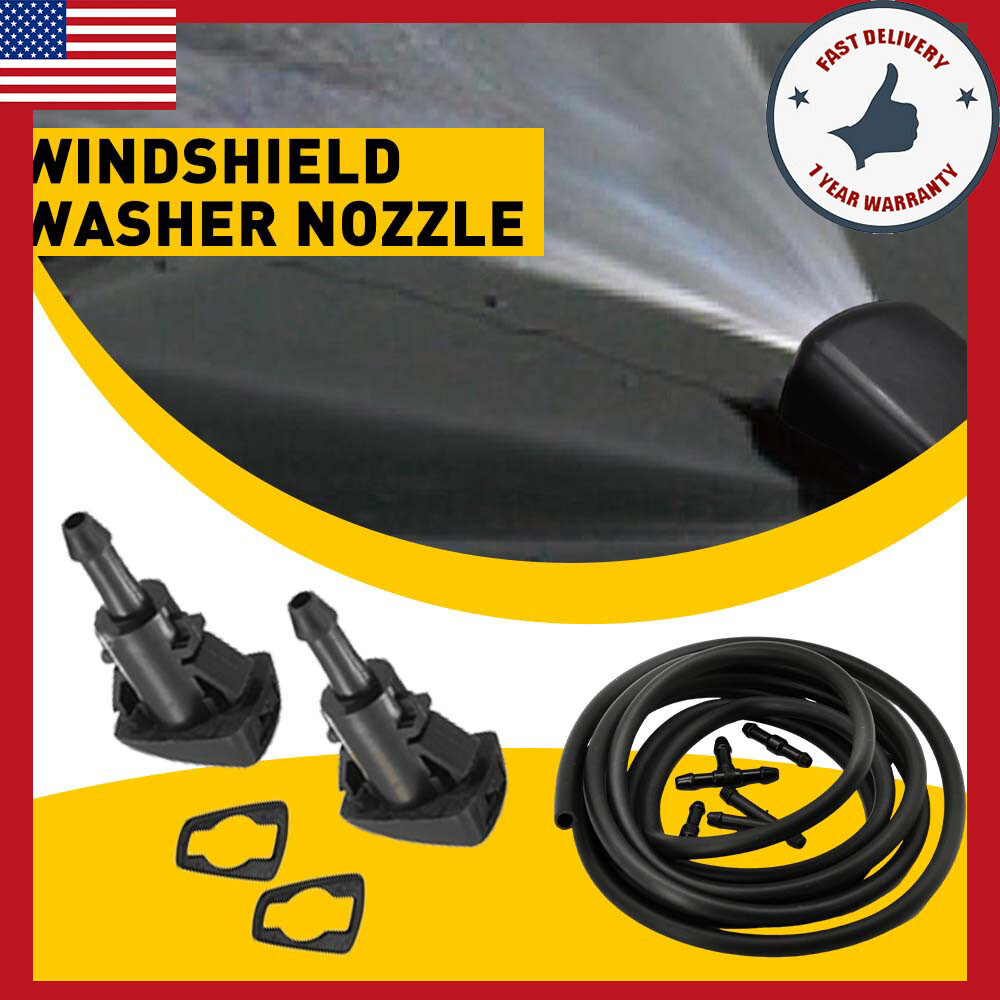Universal Car Windshield Wiper Washer Nozzle Spray Jet Kit with Hose