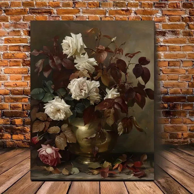 Vintage Floral Wall Art  Canvas Unframed/Framed