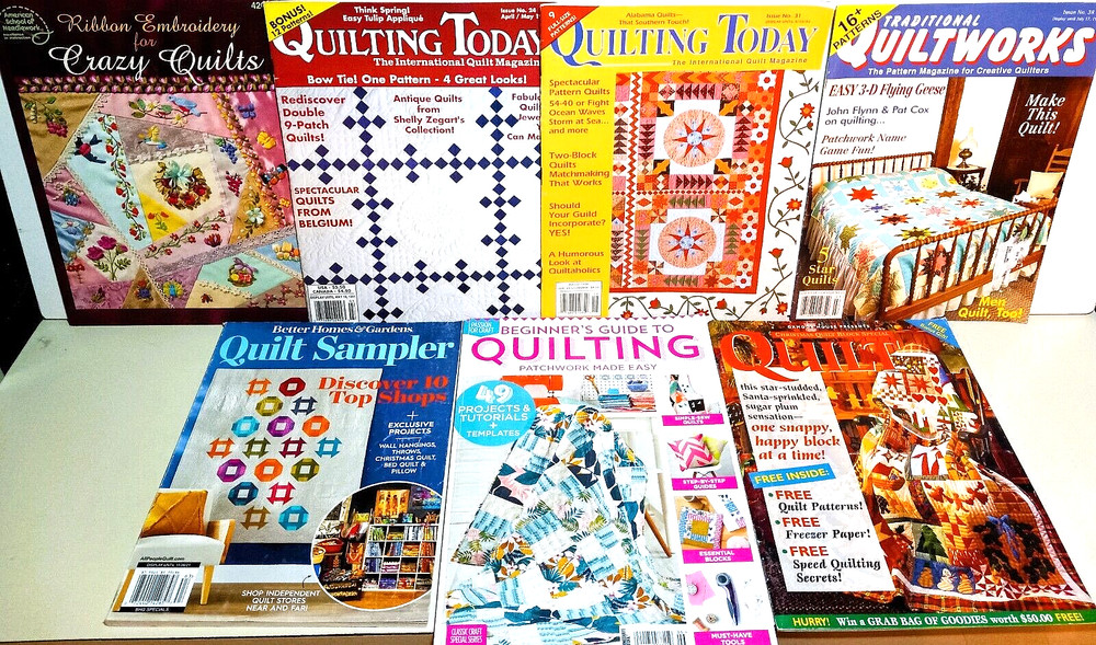 Lot of 7 quilting magazines - 2 Quilting Today - Quiltworks + 4