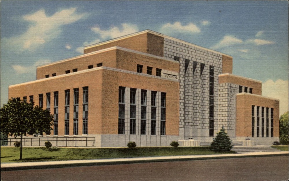 Quay County Court House Tucumcari New Mexico ~ 1940s linen postcard