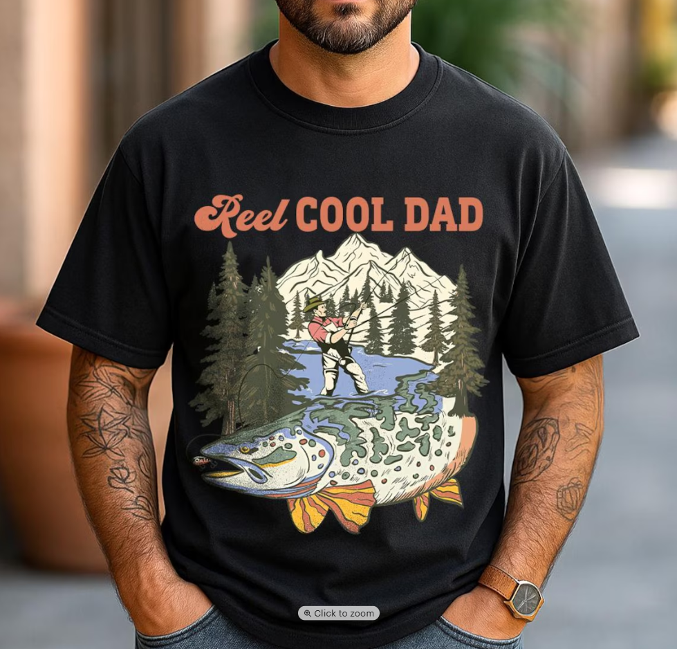 Reel Cool Dad Shirt, Shirt for Fishing Dad, Fishing Gift for Grandpa, Fishing Da