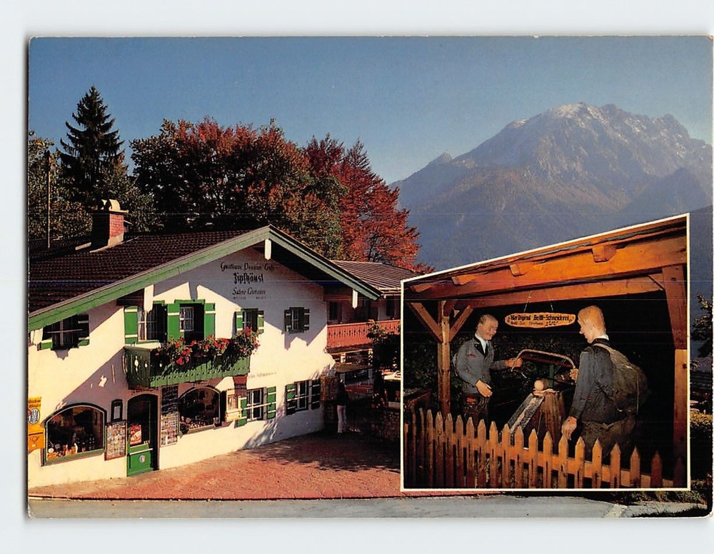 Postcard Berggasthof Zipfhäusl & Pension in Ramsau Berchtesgaden Germany