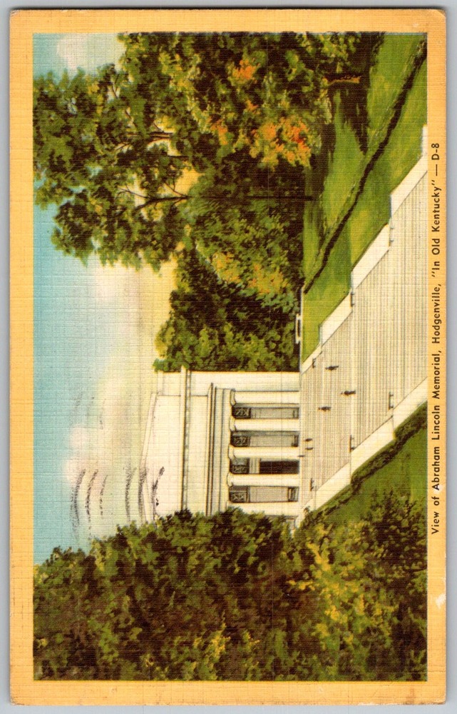 Vtg Postcard Abraham Lincoln Birthplace Memorial Hodgenville, KY 1940s