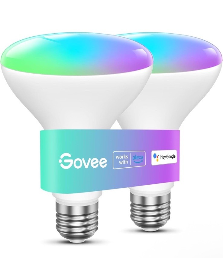 Govee 1200 Lumens Smart BR30 Bulb RGBWW Color Dimmable WiFi LED Light
