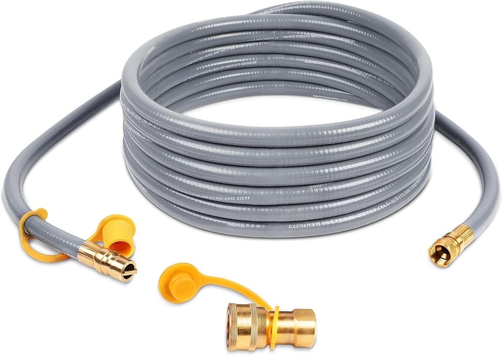Premium 24 FT Natural Gas Hose for Weber & Char-Broil Grills - Quick Connect