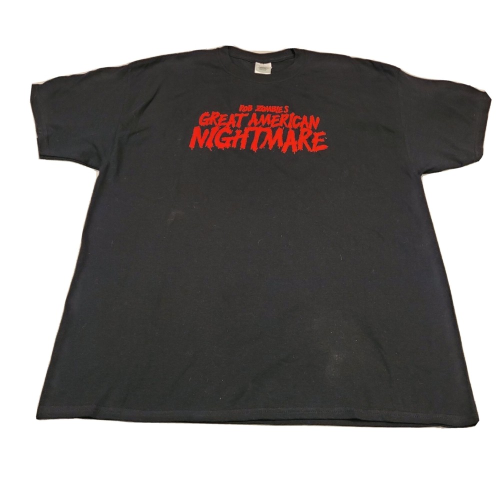 Vintage Rob Zombie T-Shirt Size XL Great American Horror Nightmare Haunted House