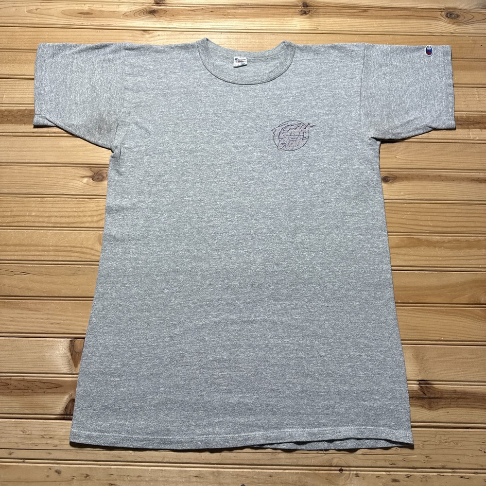 Vintage 80s Champion Fitness Club Athletic Heather Single Stitch Shirt USA Large