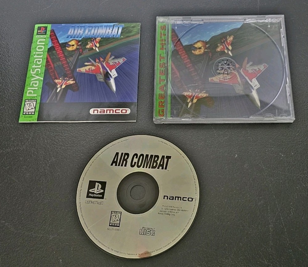 Air Combat (Ace Combat#1) Sony PlayStation 1, 1995 PS1 CIB w/ Registraition Card-image