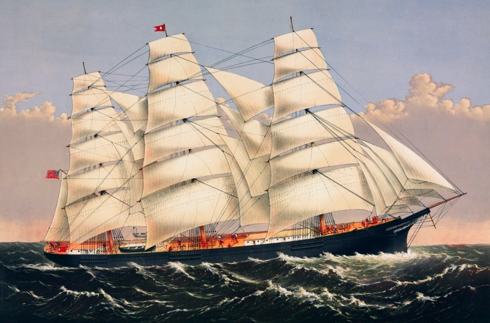 12335.Decoration POSTER.Room interior wall art.Early Sailing ship.Maritime