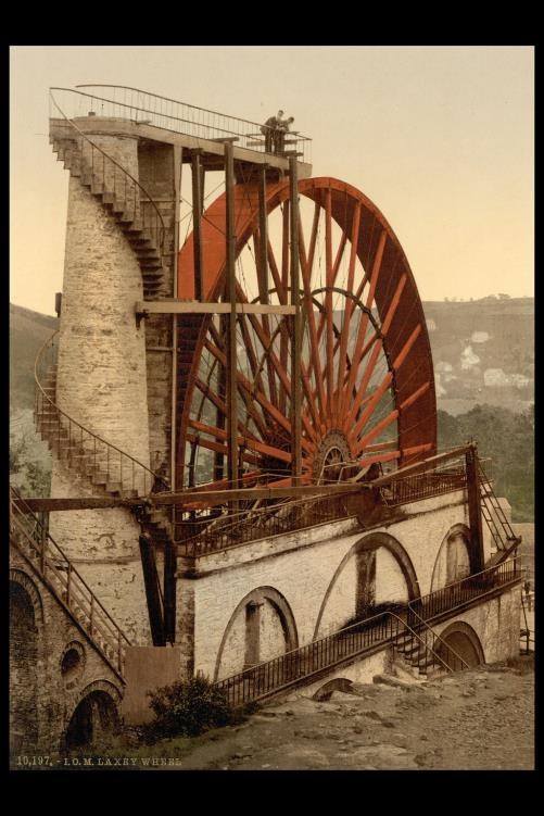 Photo:Laxey,the Wheel,Isle of Man,England,1890s